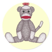 Lura's Sock Monkey Stickers