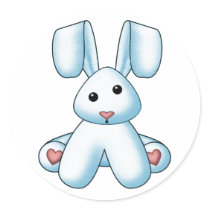 Lura's Stuffed Bunny 5 stickers by LuraDee Lura's Stuffed Bunny 5 stickers