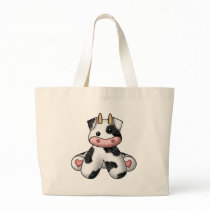 Lura's Stuffed Cow Canvas Bags