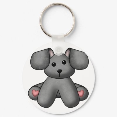 Lura's Stuffed Dog 4 Key Chains by LuraDee