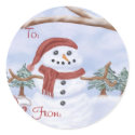 Lura's Winter Snowman Christmas Labels stickers by LuraDee Lura's Winter Snowman Christmas Labels stickers