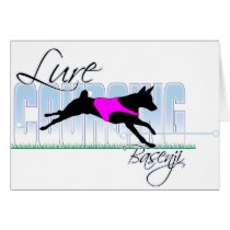 Lure Coursing Basenji Greeting Card