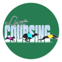 Lure Coursing Dogs Round Stickers