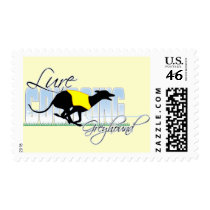 Lure Coursing Greyhound Postage Stamp