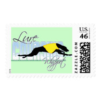 Lure Coursing Whippet Postage Stamp