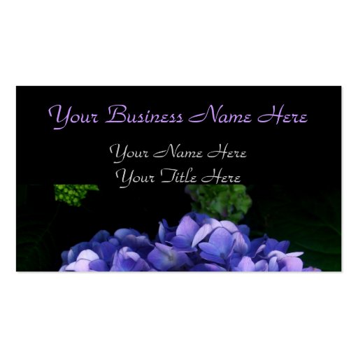 "Luscious Lavender Hydrangea" Business Cards
