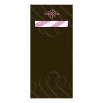 Luscious Pink & Chocolate Rack Card rack cards