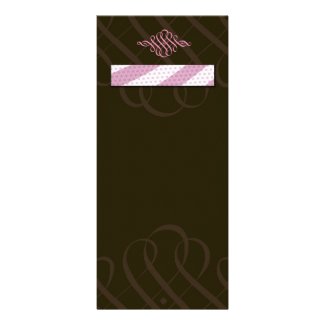 Luscious Pink & Chocolate Rack Card rackcard
