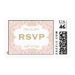 Lush Flourish RSVP Postage blush gold