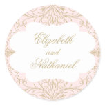Lush Flourish Wedding Sticker blush/gold