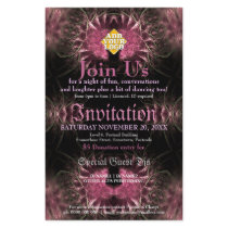 Lush Fractal Invitation Event Flyer stationery by Paperstation Lush Fractal Invitation Event Flyer stationery