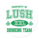 Lush Irish Drinking Team stickers by irishprideshirts Lush Irish Drinking Team stickers