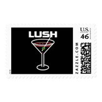Lush Martini Postage Stamps