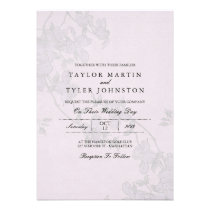 Lush Purple Floral Wedding Invitation