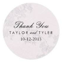 Lush Purple Floral Wedding Sticker