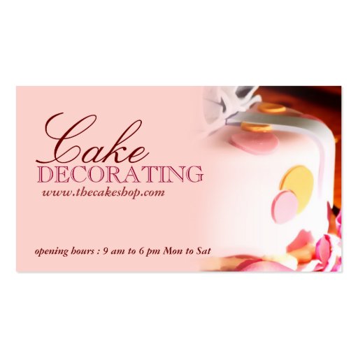 Lushcious Cake Business Cards (back side)