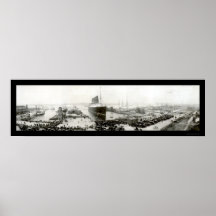 Lusitania End Voyage Photo 1907 Print