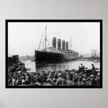 Lusitania Spectators 1907 Poster