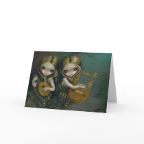 "Lute and Lyre" Greeting Card by strangeling "Lute and Lyre" Greeting Card