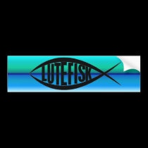 LUTEFISK EMBLEM bumper stickers