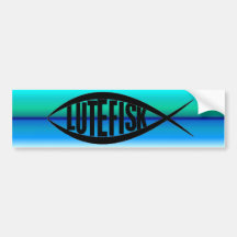 LUTEFISK EMBLEM BUMPER STICKERS