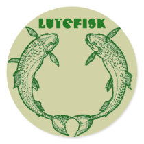 Lutefisk Fish Canning Jar STICKERS!  Kalamojakka
