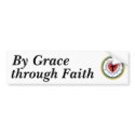 Luther's Seal, By Grace, through Faith bumper stickers