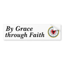 Luther's Seal, By Grace, through Faith bumper stickers