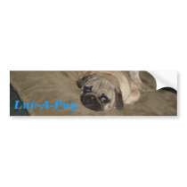 Luv-A-Pug bumper stickers by Mamapug Luv-A-Pug bumper stickers