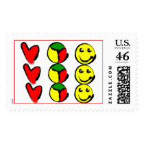 LUV, PEACE & HAPPINESS postage