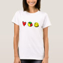 LUV, PEACE & HAPPINESS t-shirts