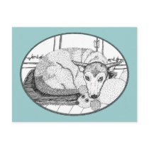 Luv the Pup Postcard by IArtist40 Luv the Pup Postcard