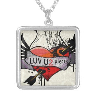 LUV U 2 Pieces Necklaces Gothic Grunge necklace
