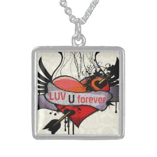 Luv U Forever Necklaces Gothic Grunge necklace