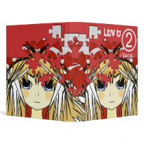 Luv You 2 Pieces Cute Anime Girls Binder by samack Luv You 2 Pieces Cute Anime Girls Binder