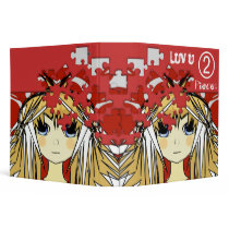 Luv You 2 Pieces Cute Anime Girls Binder by samack Luv You 2 Pieces Cute Anime Girls Binder