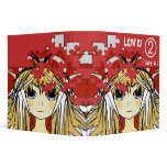 Luv You 2 Pieces Cute Anime Girls Binder