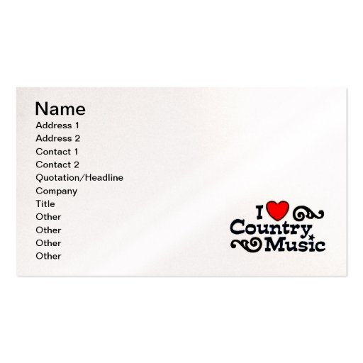luvcmusic business card template (front side)