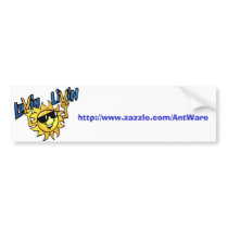 Luvin Livin Sun Graphic Bumper Sicker with Web Add bumper stickers by AntWare Luvin Livin Sun Graphic Bumper Sicker with Web Add bumper stickers