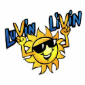 Luvin Livin Sun Graphic Photo Pin photo sculptures