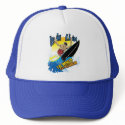 Luvin Livin Surfer Graphic Trucker Hat