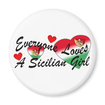 Luvs Sicilian Girl Magnet by Method77 Luvs Sicilian Girl Magnet