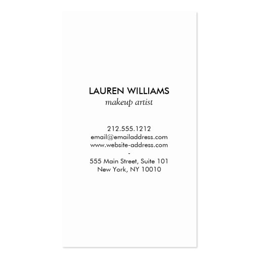 Luxe Bold Black and White Stripes with Gold Box Business Card Template (back side)