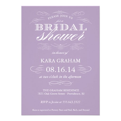 Luxe Elegant Bridal Shower Invitation