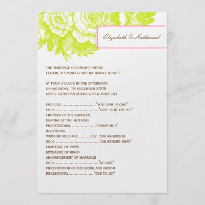 lutheran wedding program template 