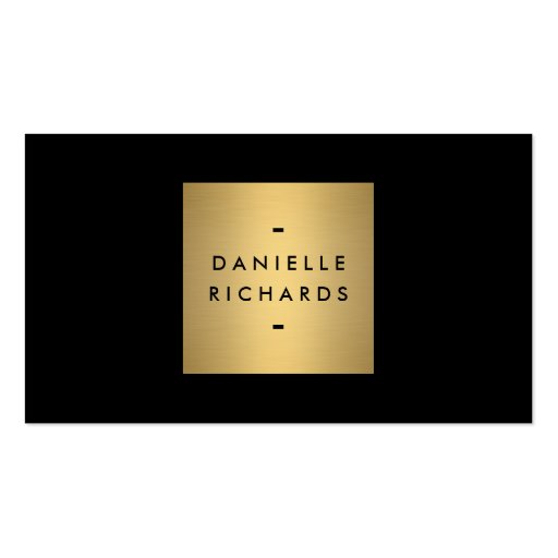 Luxe Glamour Black and Gold Business Card
