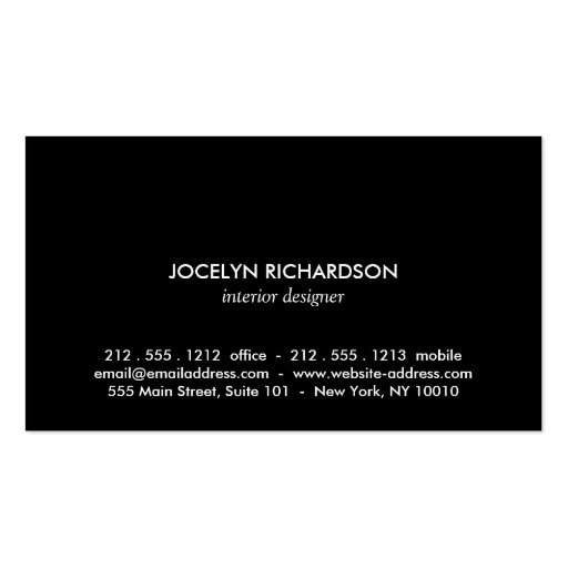 Luxe Gold Emblem on White Marble Business Card Template (back side)