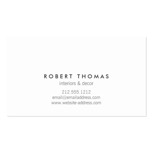 LUXE MINIMALISM HANDWRITTEN TEXT BUSINESS CARDS (back side)