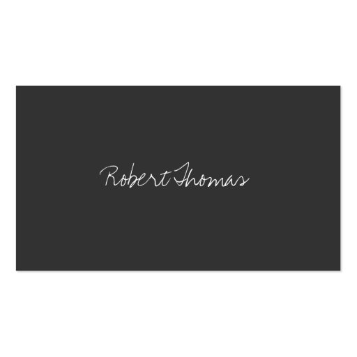LUXE MINIMALISM HANDWRITTEN TEXT BUSINESS CARDS (front side)