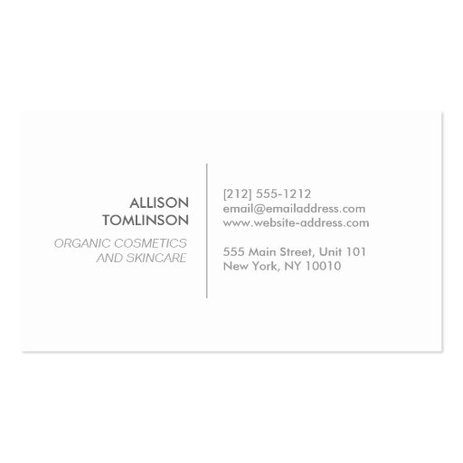LUXE PERSONAL IDENTITY in RED & WHITE Business Card Template (back side)